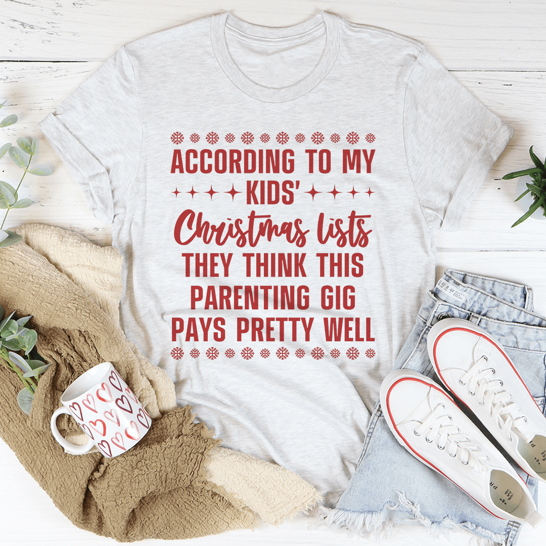 My Kids' Christmas Lists Tee-3