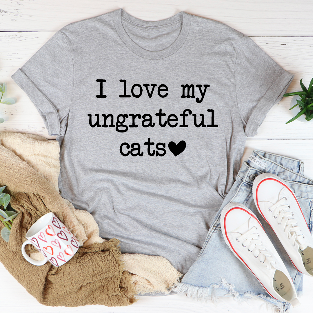 I Love My Ungrateful Cats T-Shirt-2