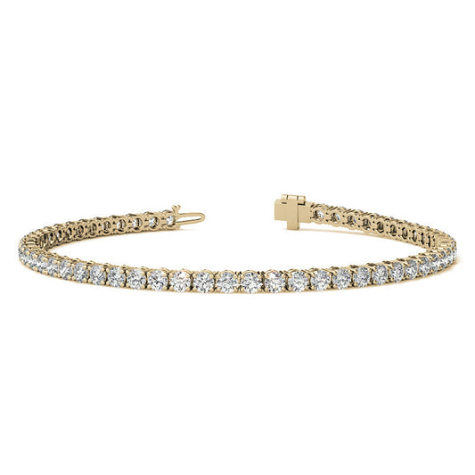 6.00 CTW AGI Certified Lab-Grown Diamond Tennis Bracelet in 14K Yellow or White Gold | G/VS Clarity