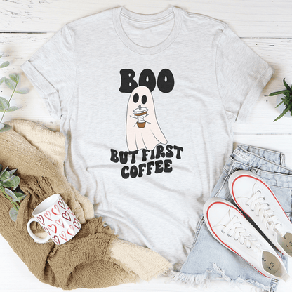Boo But First Coffee Tee-3