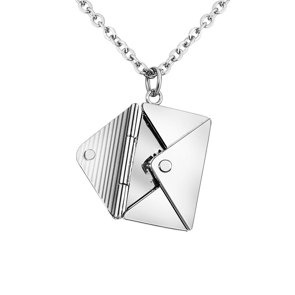Envelope Locket Necklace - Personalized Love Letter Jewelry