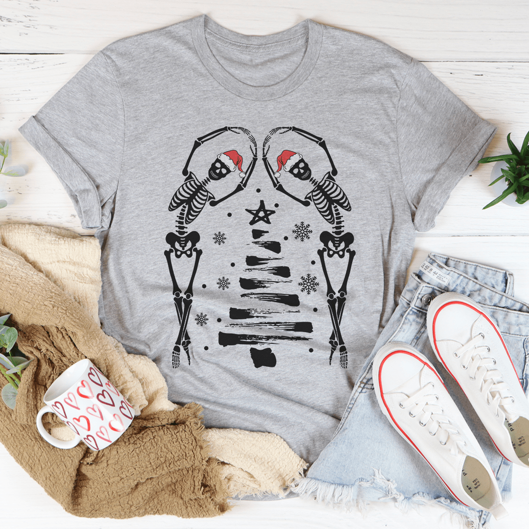 Christmas Tree Skeletons Tee-1