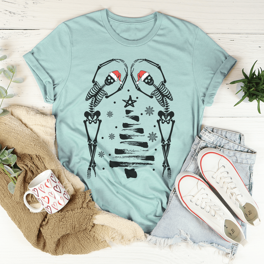 Christmas Tree Skeletons Tee-3