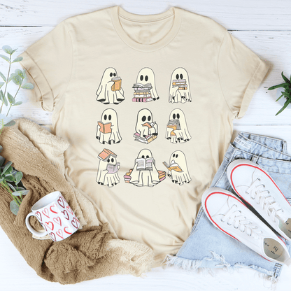 Halloween Ghost Book Lover Tee