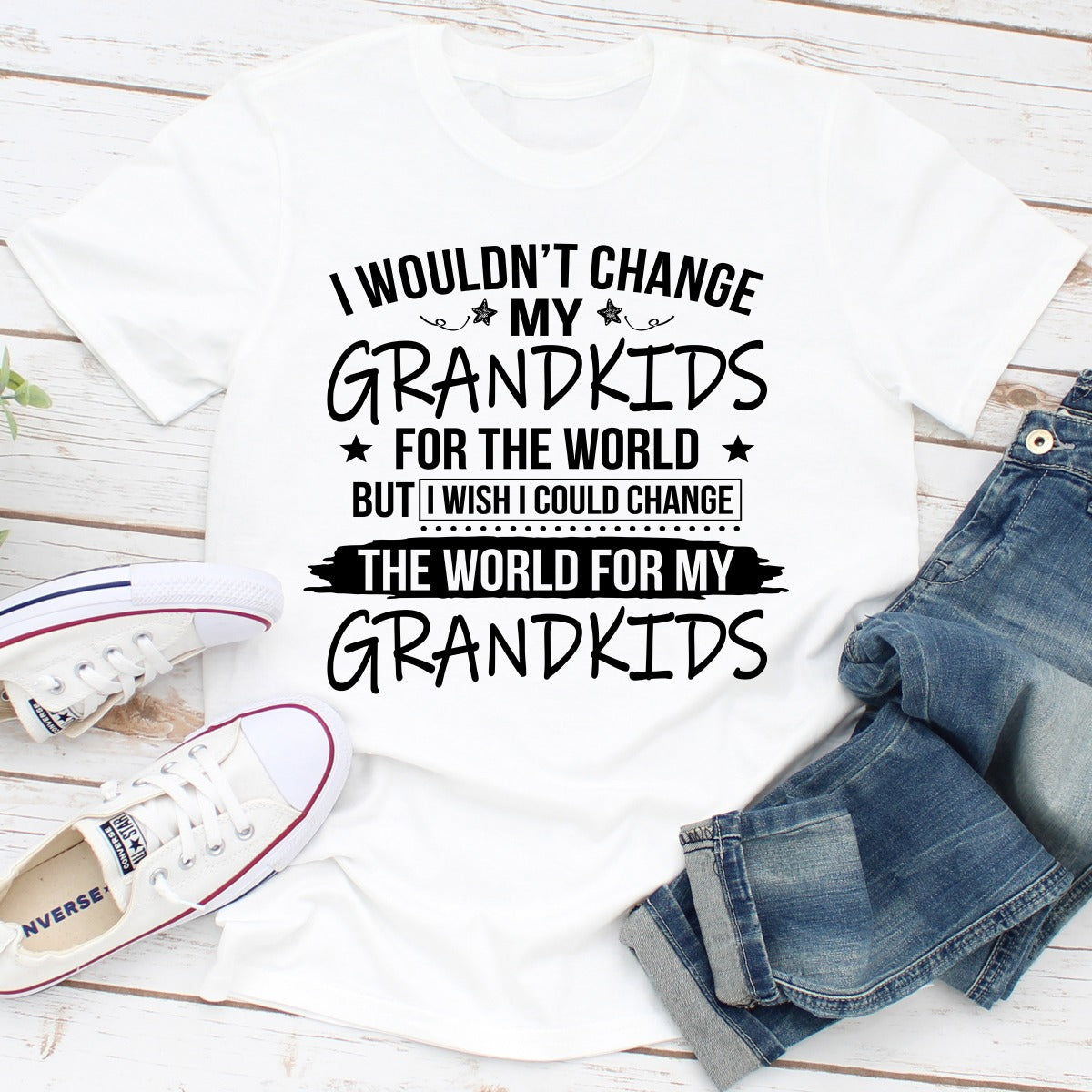 I Wouldn't Change My Grandkids For The World T-Shirt-5