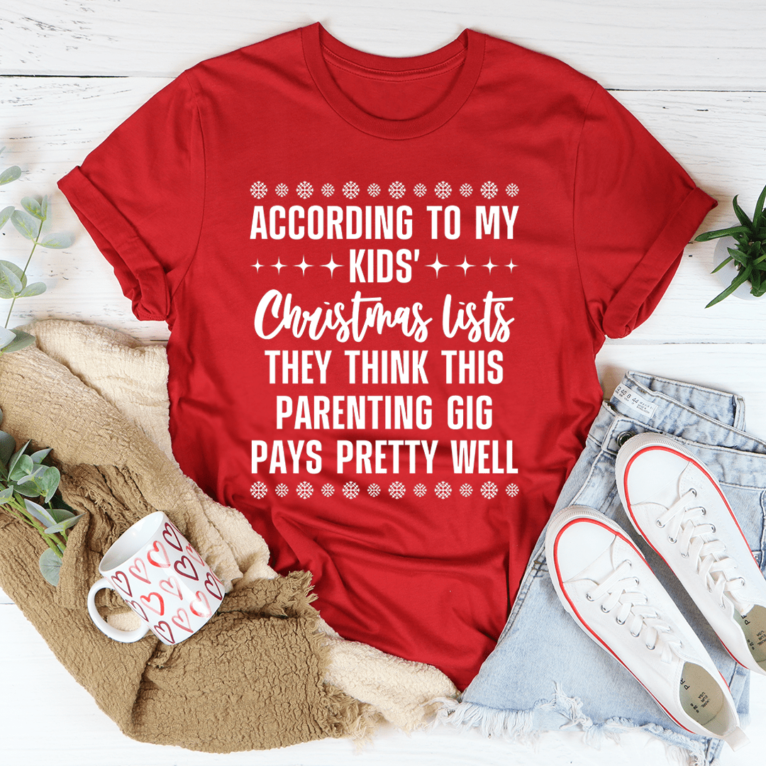 My Kids' Christmas Lists Tee-0