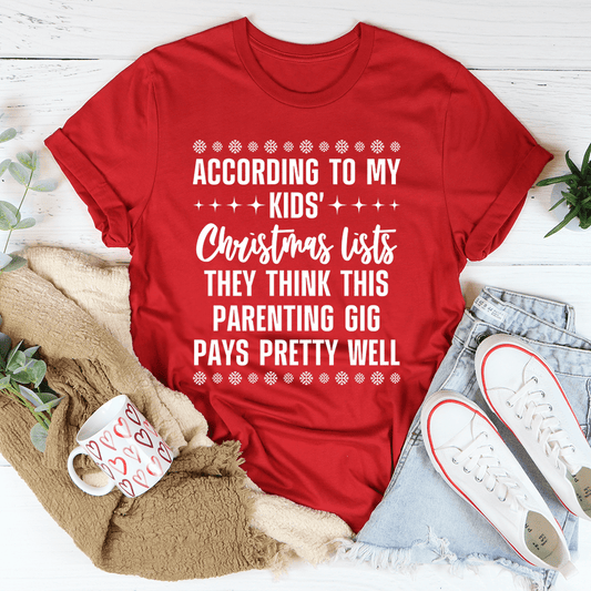 My Kids' Christmas Lists Tee-0