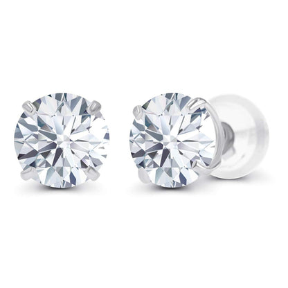 0.50 CTW Lab Grown Diamond Stud Earrings in 14K White or Yellow Gold – G VS
